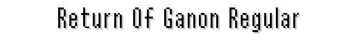 Return of Ganon Regular font